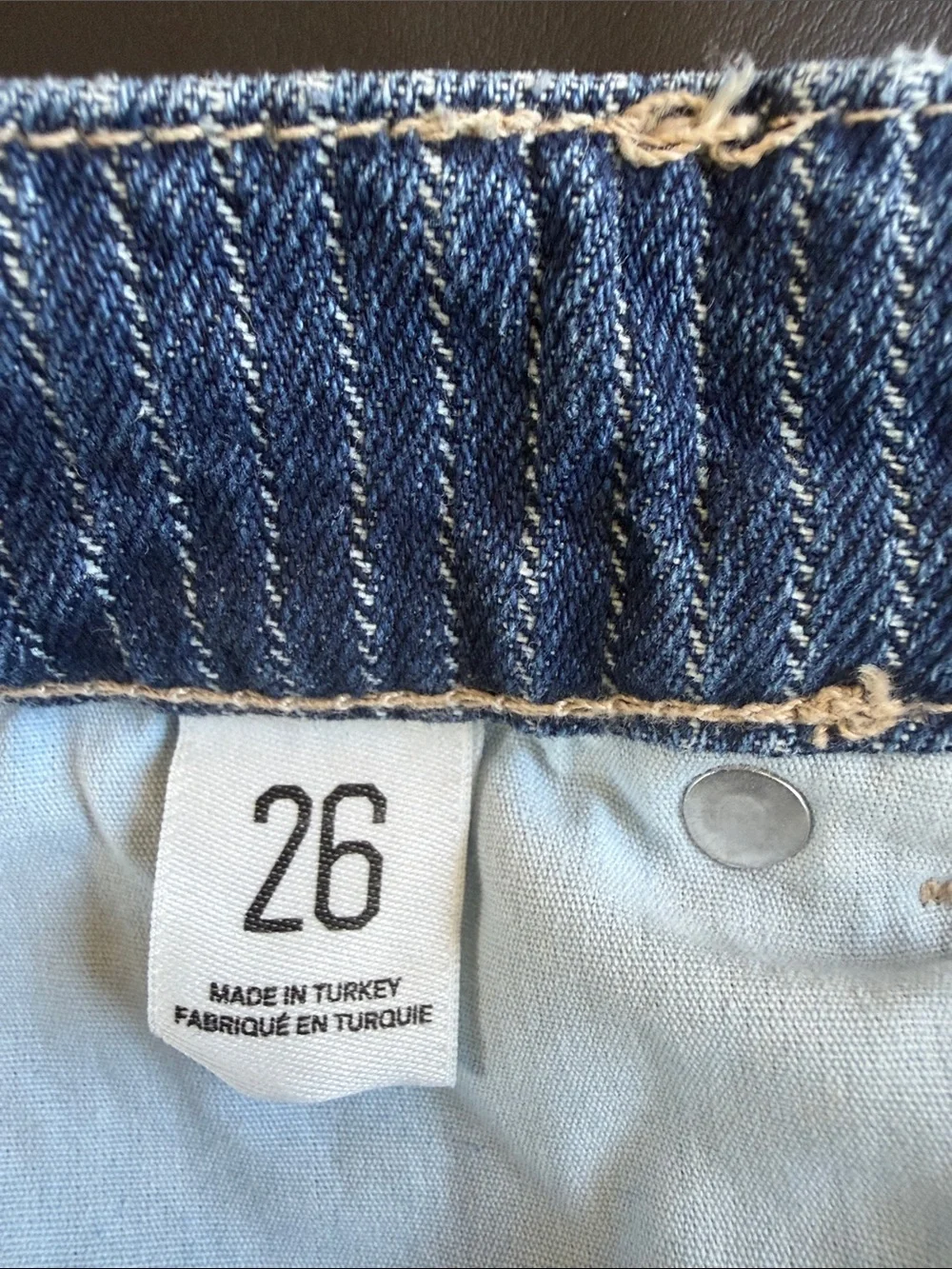BDG Urban Outfitters Blue Pinstripe Wide Leg Jeans Size 26 High Rise